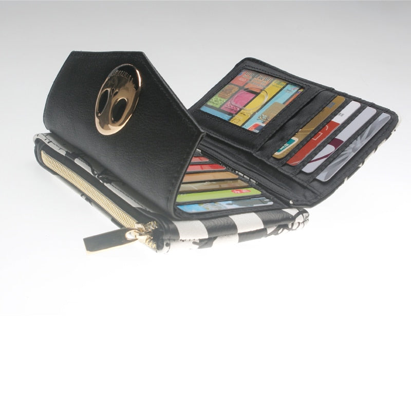 Women Wallets Fashion Quality Card Holder Classic Female Purse Zipper Coin Wallet 5526