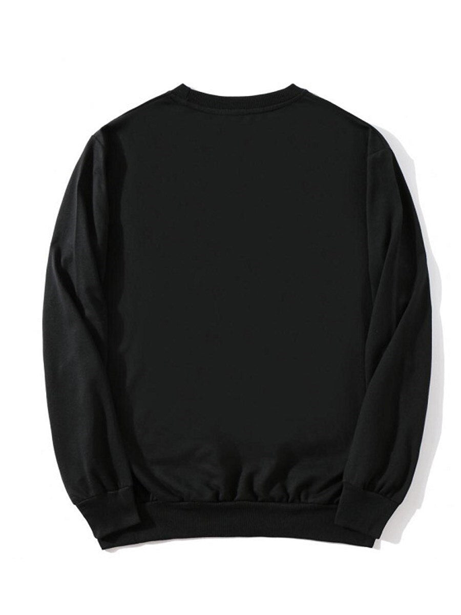 LW Plus Size Masked Face Figure Print Sweatshirt Autum winter NEW hooded sweater women's spring long-sleeved lazy style loose to