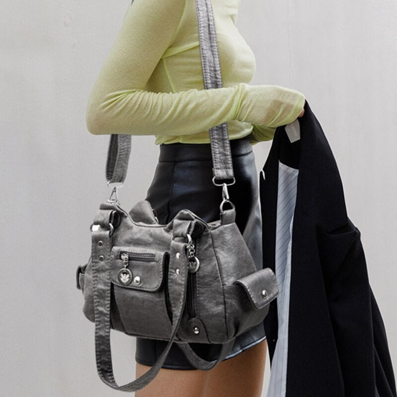 New Fashion High Quality Woman Messenger Bag Luxury Soft Leather Handbags Women's Bags Designer Famous Brand Women Shoulder Tote