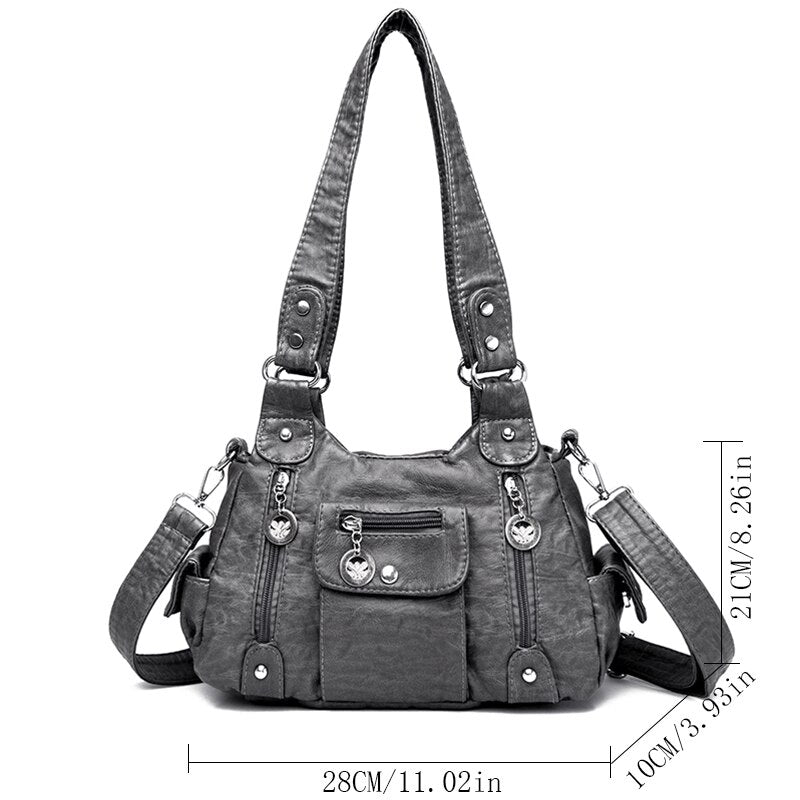 New Fashion High Quality Woman Messenger Bag Luxury Soft Leather Handbags Women's Bags Designer Famous Brand Women Shoulder Tote