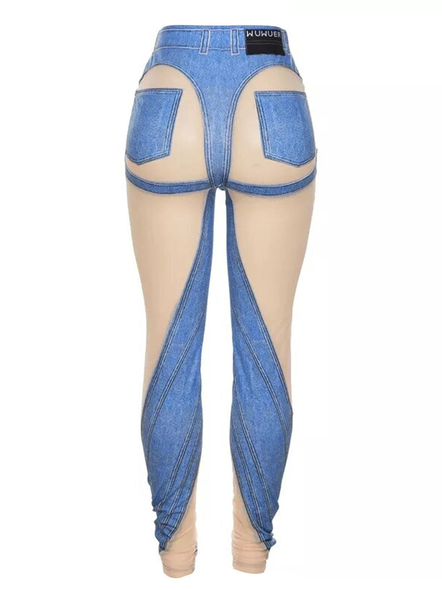LW Plus Size Denim Skinny Stretchy Leggings Women's pants clothing Legging Women's Leggins High Waist Skinny Trousers