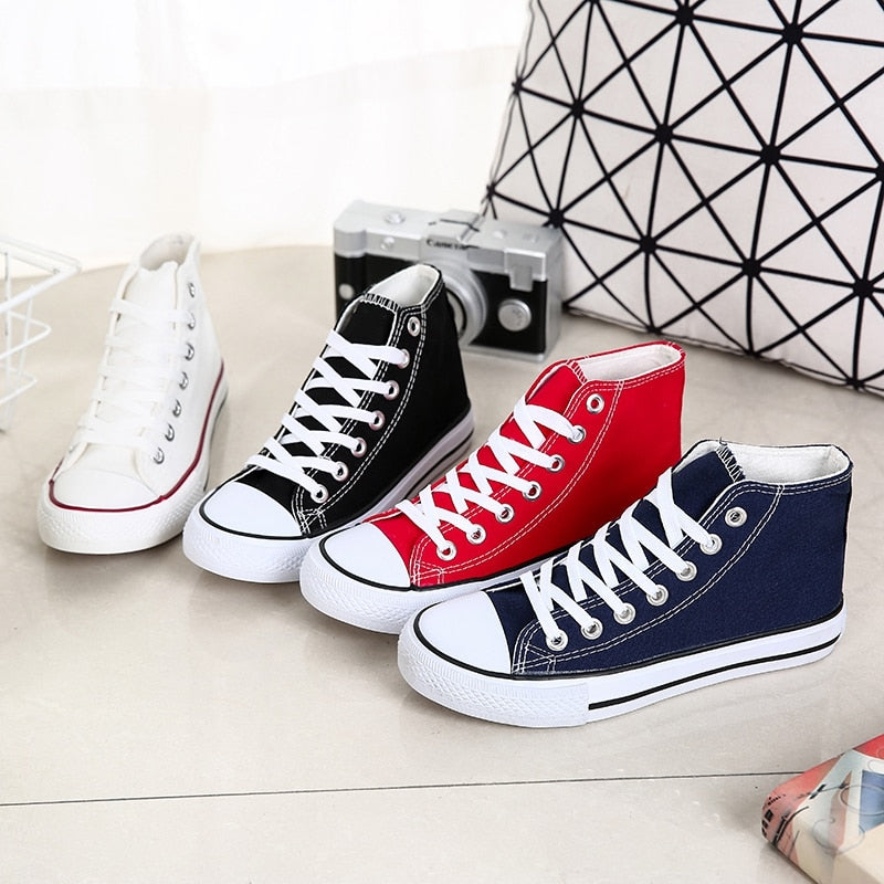 Mid-top Canvas Shoes for Women Classic Board Shoes Couple Shoes Flat Men's Shoes Running Anti-slip Sports Shoes Sneakers Men