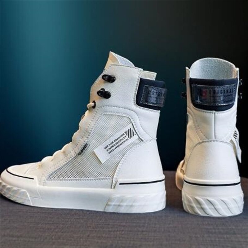Platform Women's Sneakers New Spring Canvas Lace-Up Vulcanized Shoes Summer Breathable White Casual Women Shoes