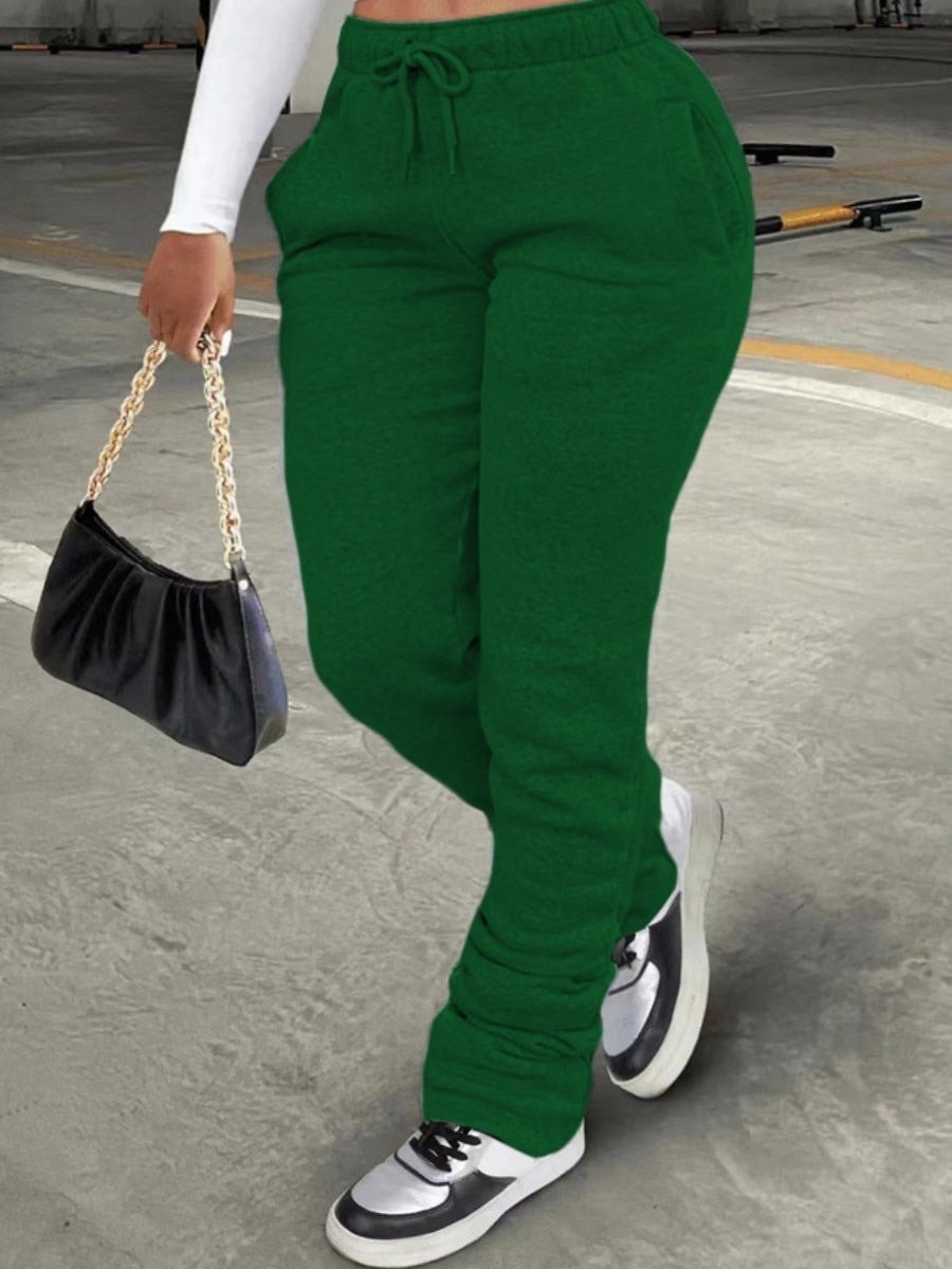 LW Plus Size pants Mid Waist Drawstring Ruched Sweatpants Stretchy Street women's pant 2022 NEW Autmn Sporting Pant