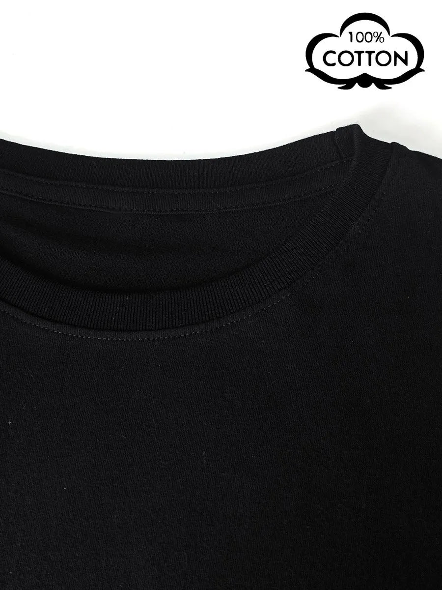 LW COTTON Plus Size short-sleeved T-shirt Queen Letter Print T-shirt women's 2023 new summer Y2K high street casual T-shirt