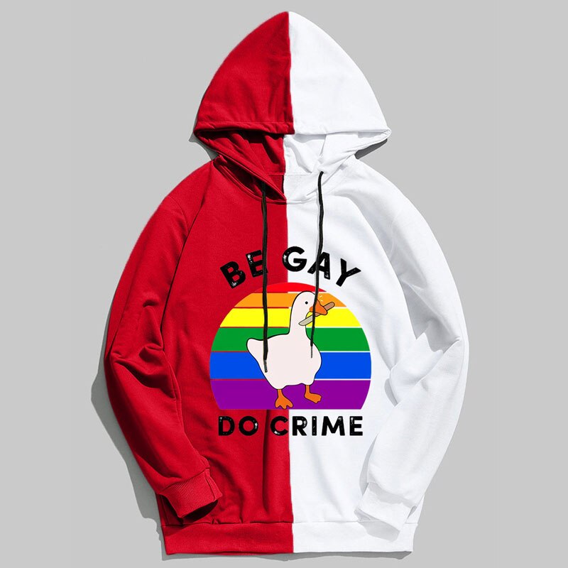 Lgbt Pride Goose Oversized Hoodies Moletom Gay Pride Lesbian Oversized Hoodies Sudaderas Lgbtq Rainbow Harajuku Hoodies Cloth