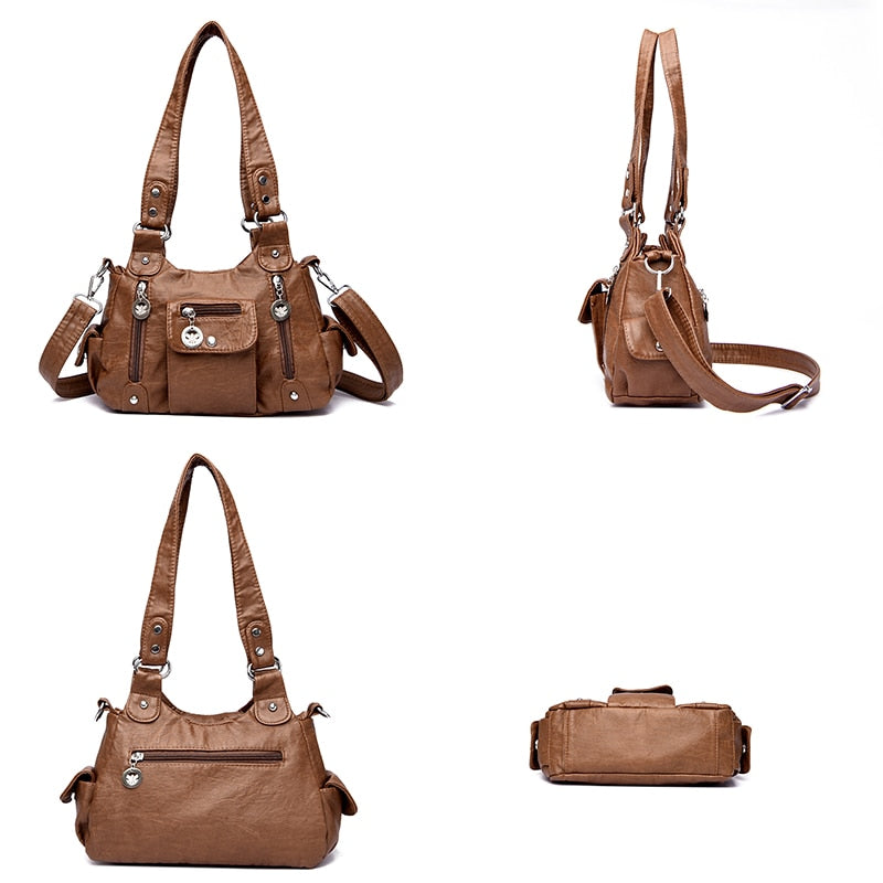 New Fashion High Quality Woman Messenger Bag Luxury Soft Leather Handbags Women's Bags Designer Famous Brand Women Shoulder Tote