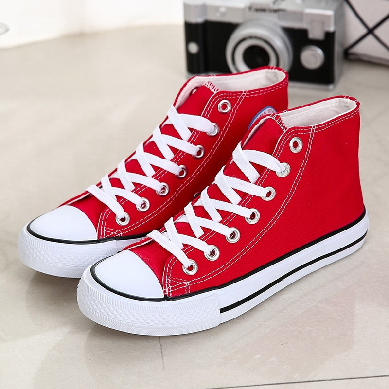 Mid-top Canvas Shoes for Women Classic Board Shoes Couple Shoes Flat Men's Shoes Running Anti-slip Sports Shoes Sneakers Men