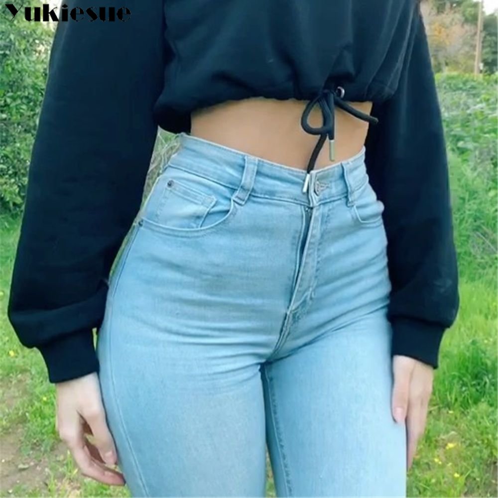 New Spring Sexy Vintage Fashion y2k Streetwear Stretch Women's Jeans Skinny Jeans for Women High Waist Long Jean woman pants