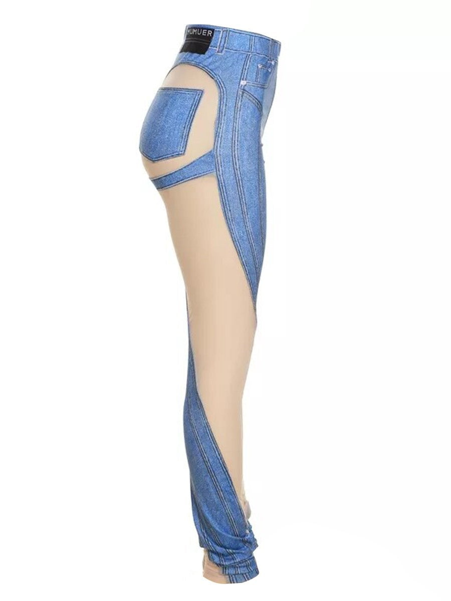 LW Plus Size Denim Skinny Stretchy Leggings Women's pants clothing Legging Women's Leggins High Waist Skinny Trousers