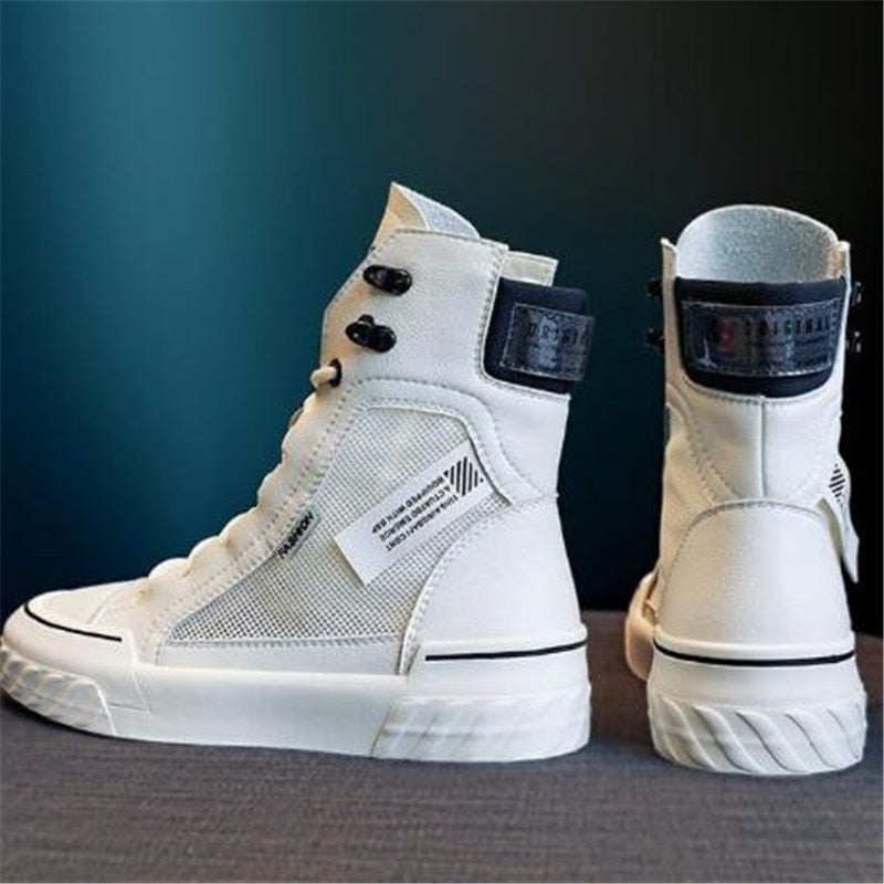 Platform Women's Sneakers New Spring Canvas Lace-Up Vulcanized Shoes Summer Breathable White Casual Women Shoes