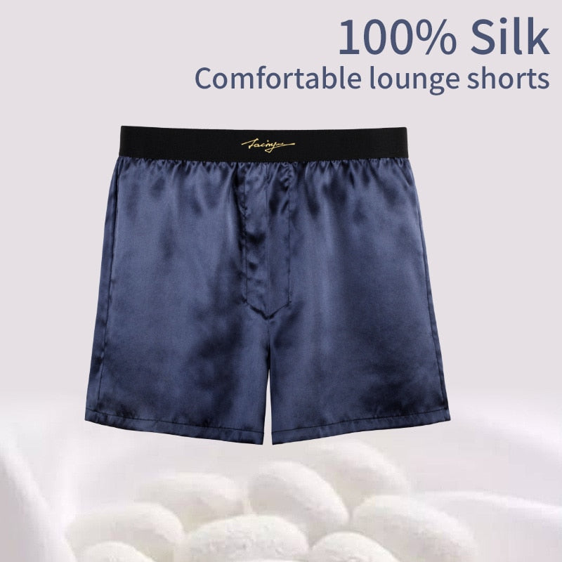 52025 Silk Men Shorts Comfortable Pure Silk Lounge Shorts Men Short Pant Pajama Shorts Breathable Shorts Natural Silk Homewear