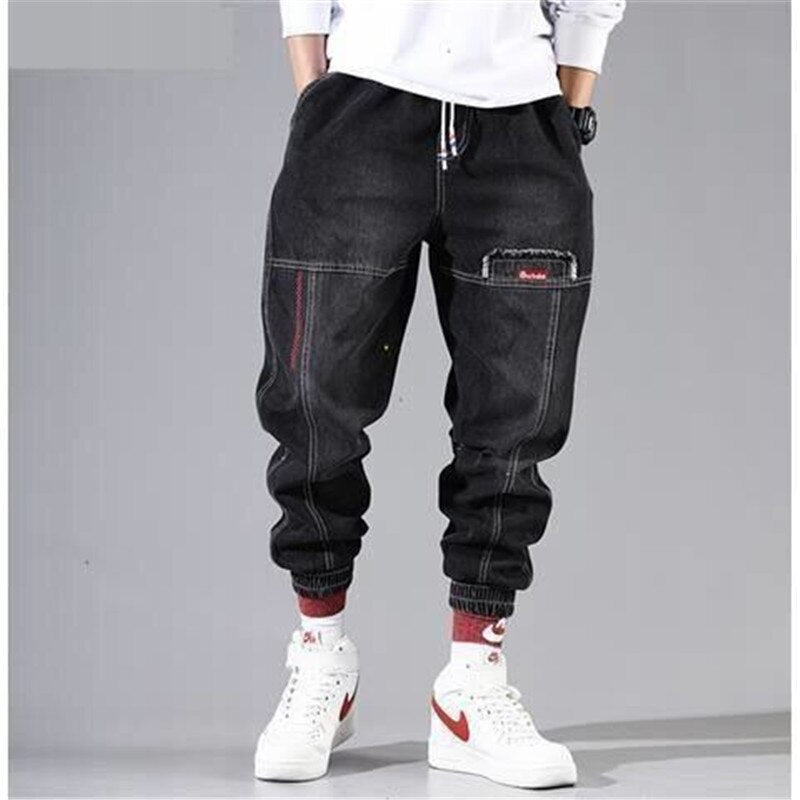 Streetwear Hip Hop Cargo Pants Men&#39;s jeans Cargo Pants Elastic Harun pants Joggers Pants In Autumn and Winter