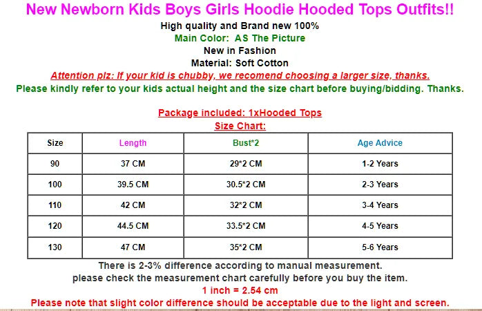 Fall Winter Kids Boys Hoodies Sweatshirt Clothes for Children Warm Girl Outerwear Sweatshirts Baby Clothing 2-6 Years