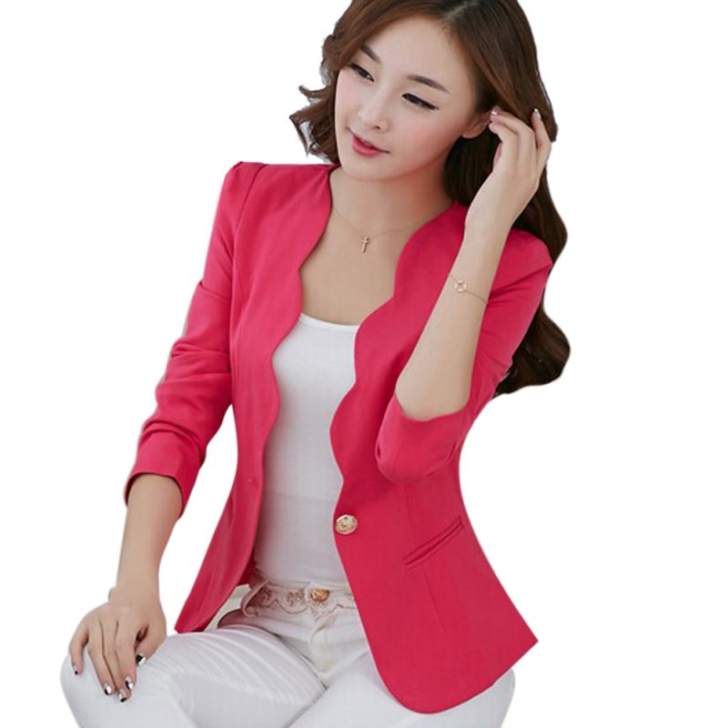 Ladies Women Jacket OL Fashion Slim Blazer Coat Women Suit jacket Long Sleeve Ladies Blazer Work Wear