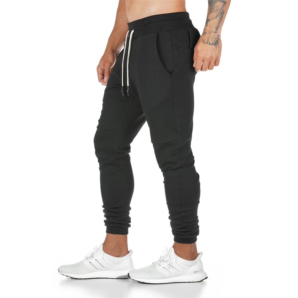 Joggers Sweatpants Men Casual Pants Solid Color Gym Fitness Workout Sportswear Trousers Autumn Winter Male Crossfit Trackpants