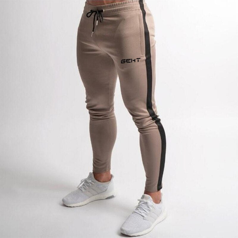 2021 Fashion Men Gyms Pants Joggers Fitness Casual Long Pants Men Workout Skinny Sweatpants Jogger Tracksuit Cotton Trousers