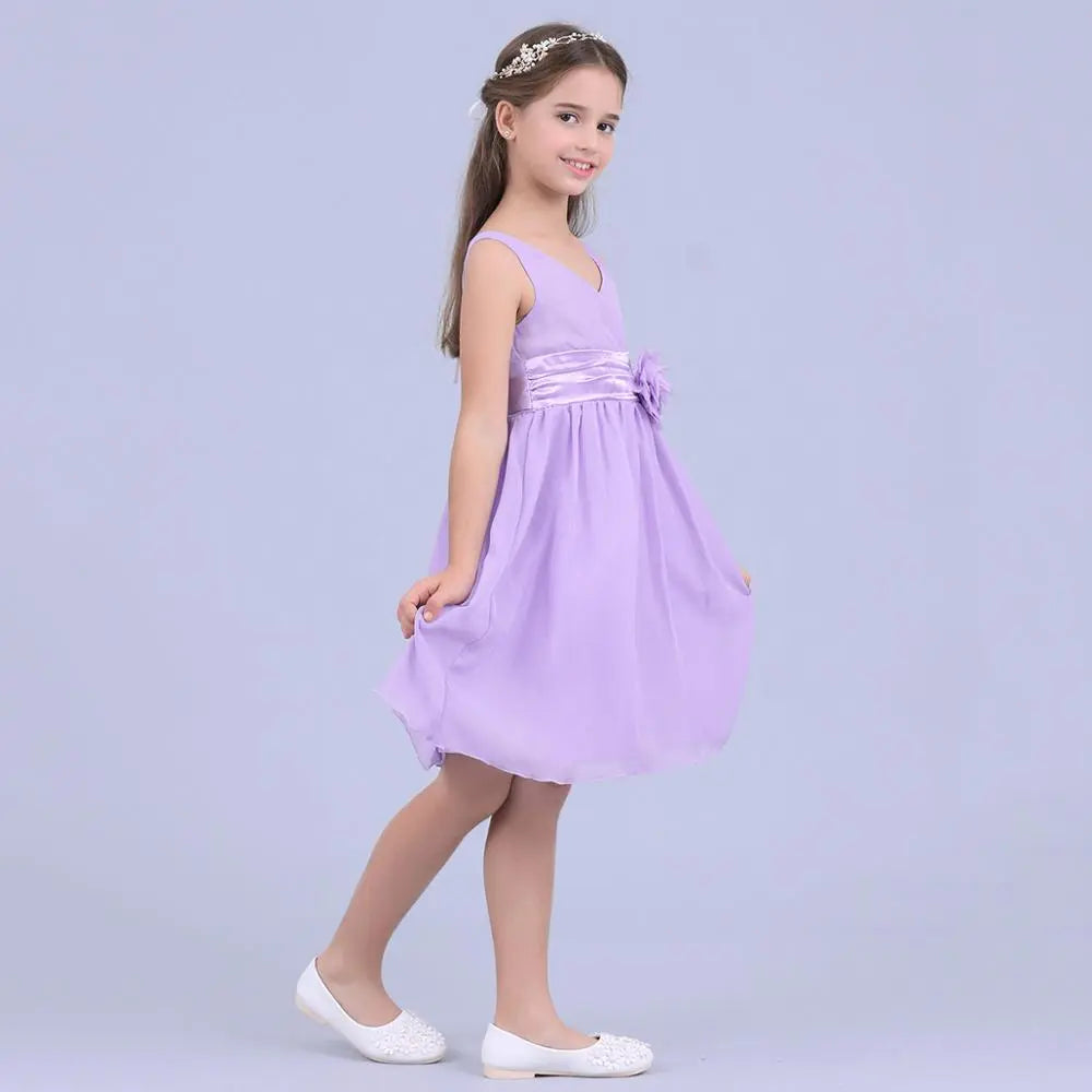 iiniim Girls Teenage Birthday Party Dress Elegant Floral Princess Dress Ball Gown Tutu Dress for Weeding Kids Vestidos Clothing