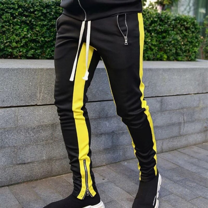 2021 Joggers Casual Pants Fitness Men Sportswear Tracksuit Bottoms Skinny Sweatpants Trousers Navy blue Gyms Jogger Track Pants