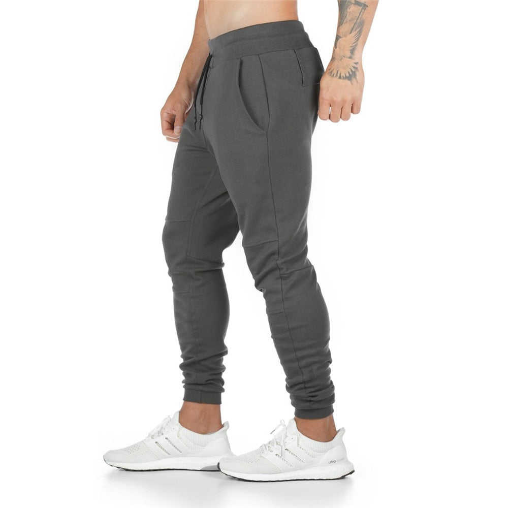 Joggers Sweatpants Men Casual Pants Solid Color Gym Fitness Workout Sportswear Trousers Autumn Winter Male Crossfit Trackpants