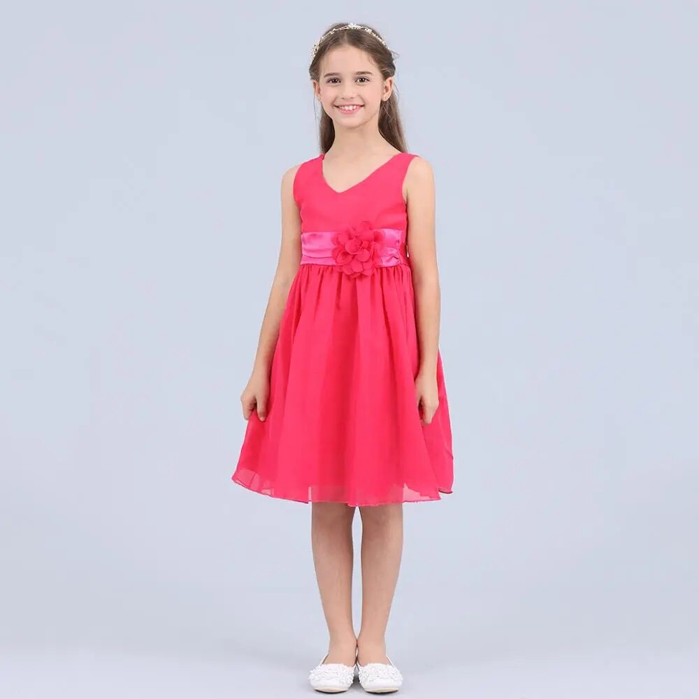 iiniim Girls Teenage Birthday Party Dress Elegant Floral Princess Dress Ball Gown Tutu Dress for Weeding Kids Vestidos Clothing