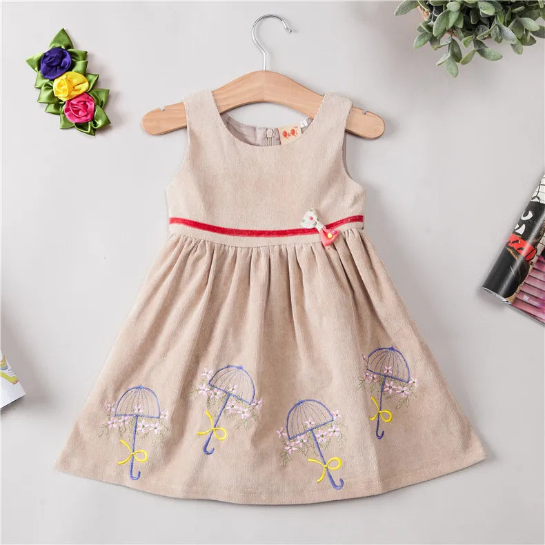 Baby Girls Winter Dress Autumn Toddler Girl Princess Dress Infant Clothing Corduroy Cute Dot Style  Toddler girls outfit