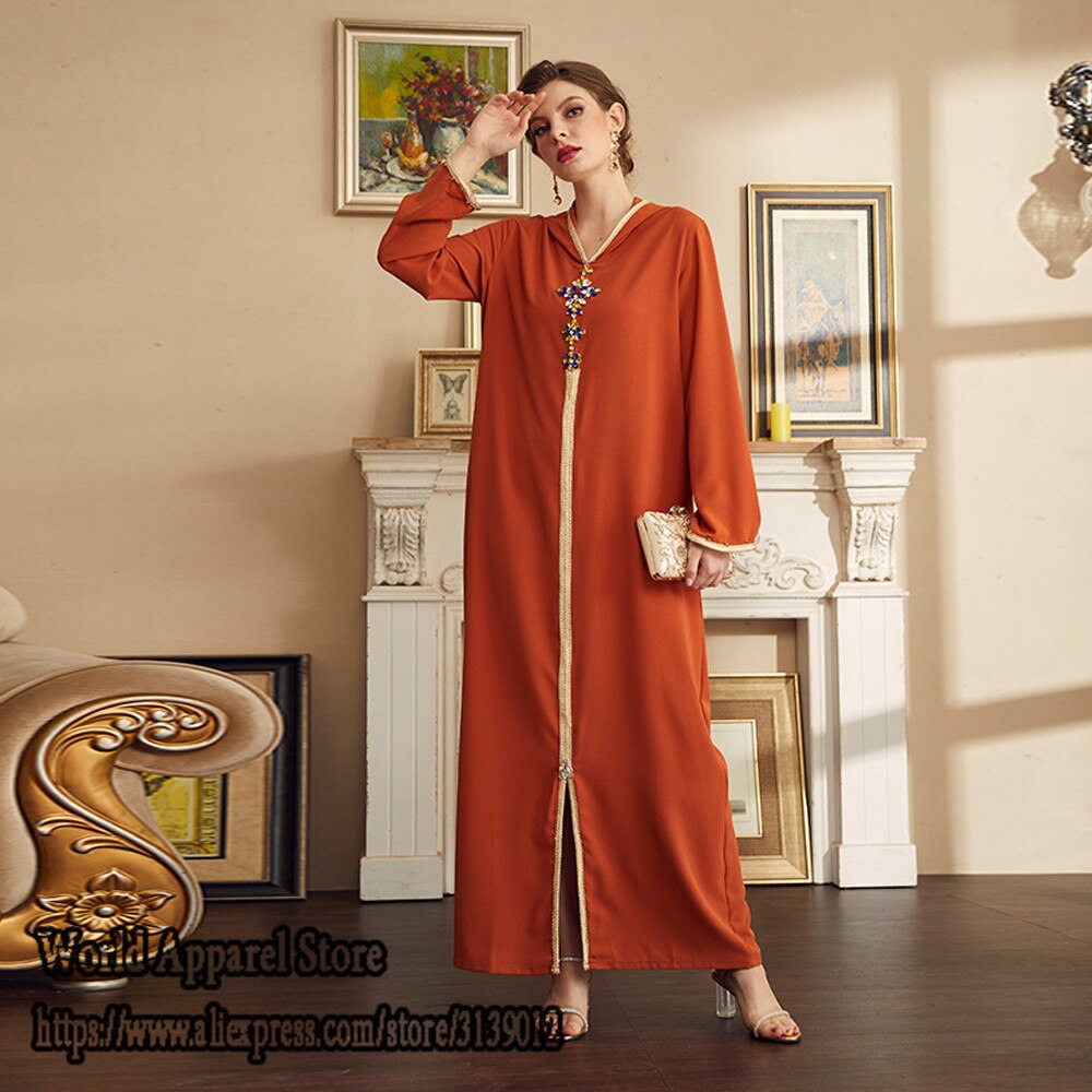 Caftan Marocain Abaya Dubai Turkey Islam Kaftan Muslim Hijab Dress African Dresses For Women Robe Arabe Musulman Djellaba Femme