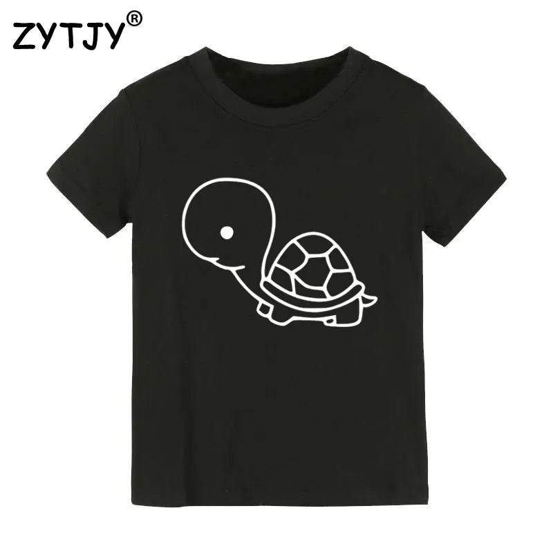 Baby Turtle Print Kids tshirt Boy Girl t shirt For Children Toddler Clothes Funny Top Tees Drop Ship Y-58