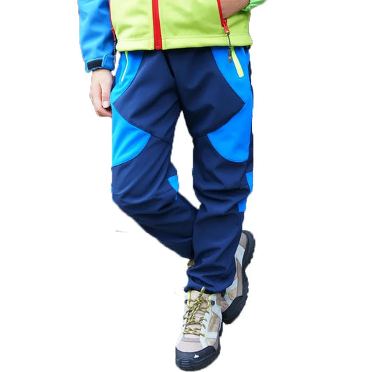 Brand Climbing Trousers Children Outerwear Warm Trousers Waterproof Baby Boys Girls Pants For 3-10 Years Old