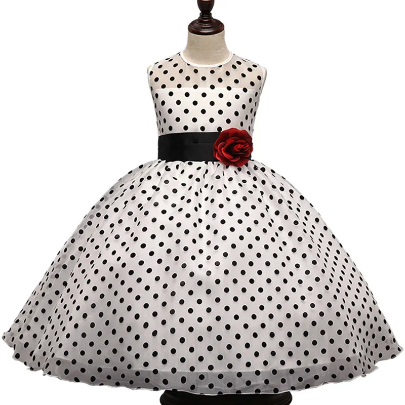 New Summer Girl Dress Classic Polka Dots Baby Girl Princess Party Birthday Children Dresses Tutu Dresses Girl Clothing