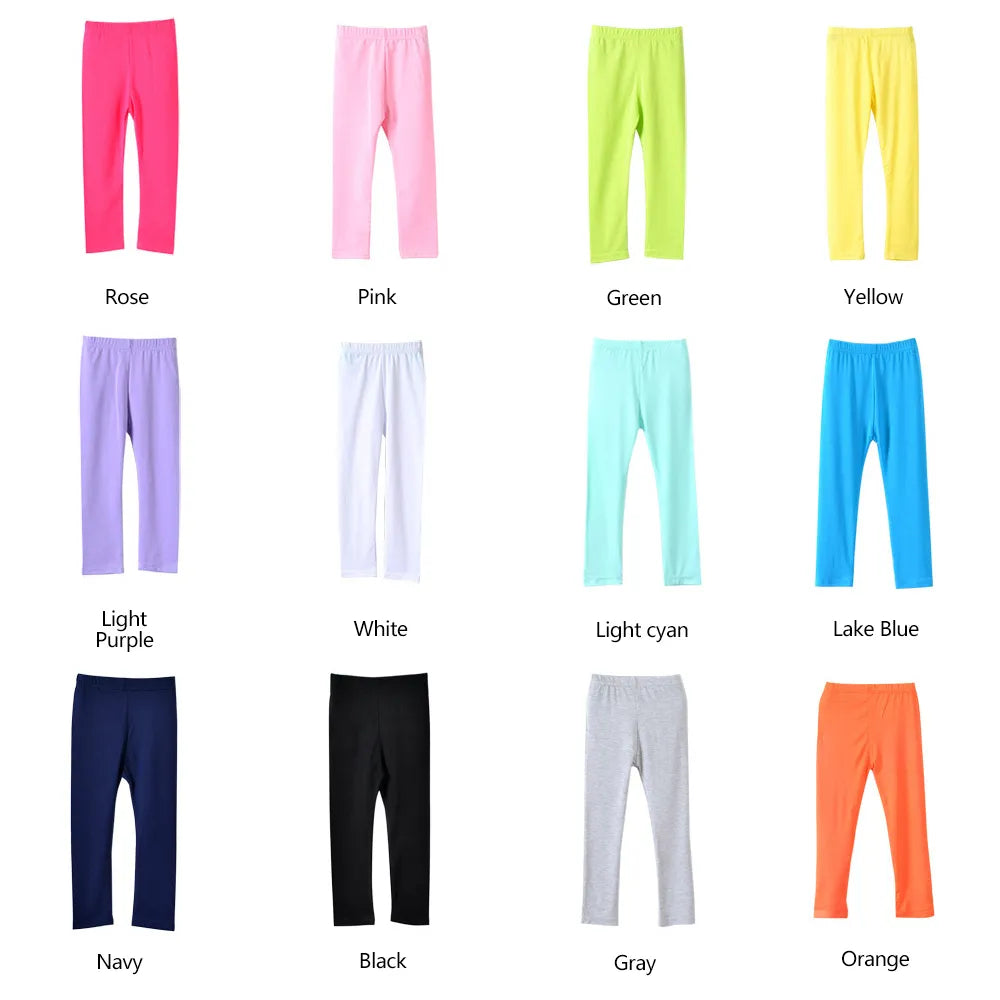 Candy Colors Girls Leggings Baby Girl Pencil Pants Modal Ankle-length Leggings Skinny Legging for 2-13 Years Kids Clothes