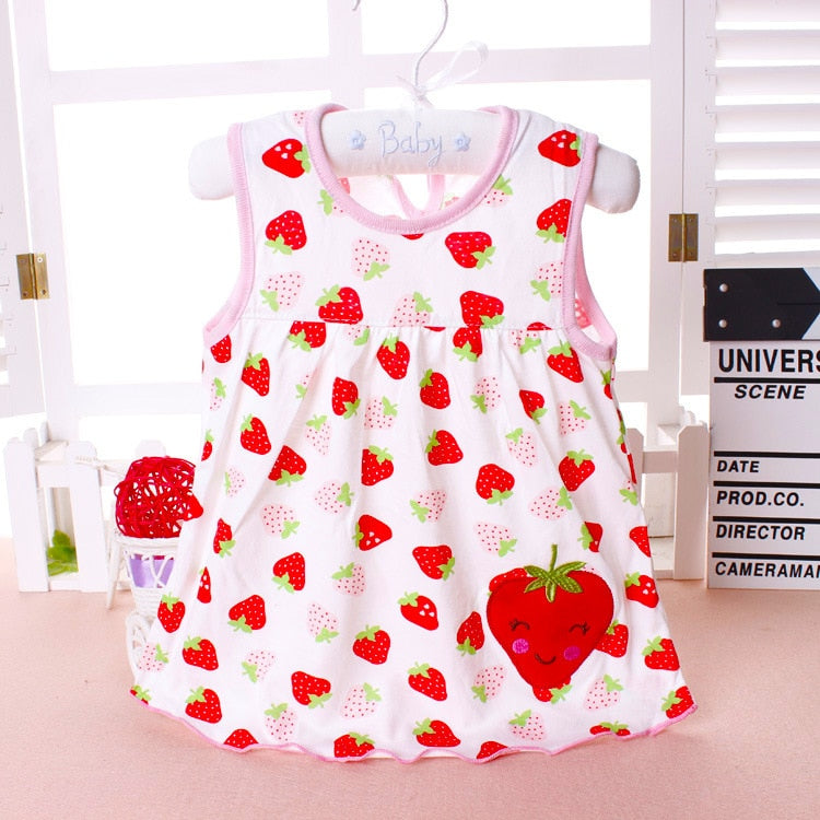 Summer Baby Dress New Girls Fashion Infantile Dresses Cotton Children's Clothes Flower Style Kids Clothing Princess Dress