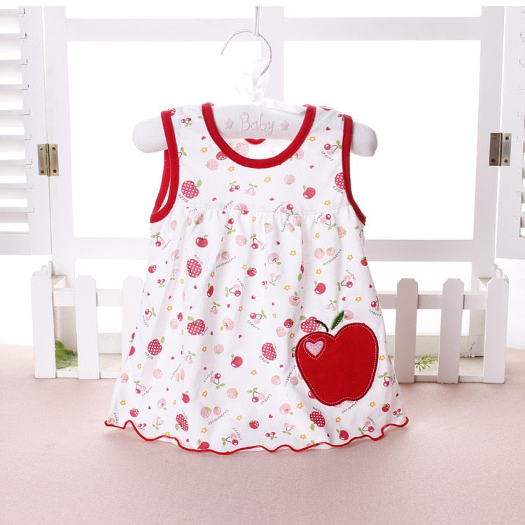 Summer Baby Dress New Girls Fashion Infantile Dresses Cotton Children's Clothes Flower Style Kids Clothing Princess Dress