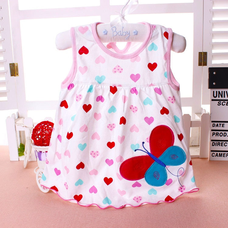 Summer Baby Dress New Girls Fashion Infantile Dresses Cotton Children's Clothes Flower Style Kids Clothing Princess Dress