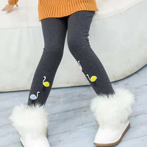 Girls Leggings Pants Winter Thickening Cotton Fleece Children's Warm Long Trousers Kids Casual Clothing Winter Legging Girl