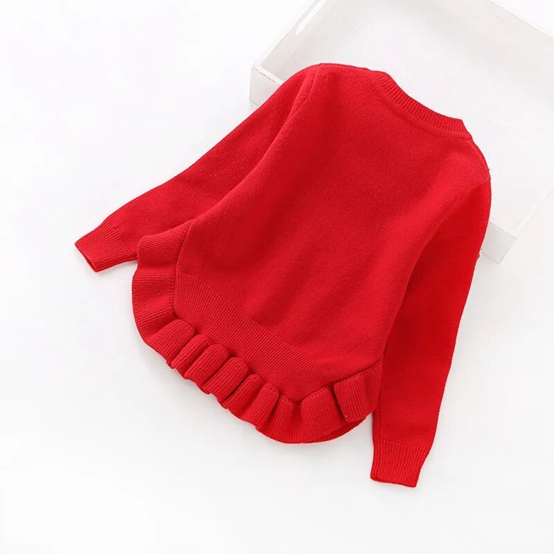 2021 New Fashion Children's Clothing 2 years Girls Sweater O-neck Pullover Sweaters 8025