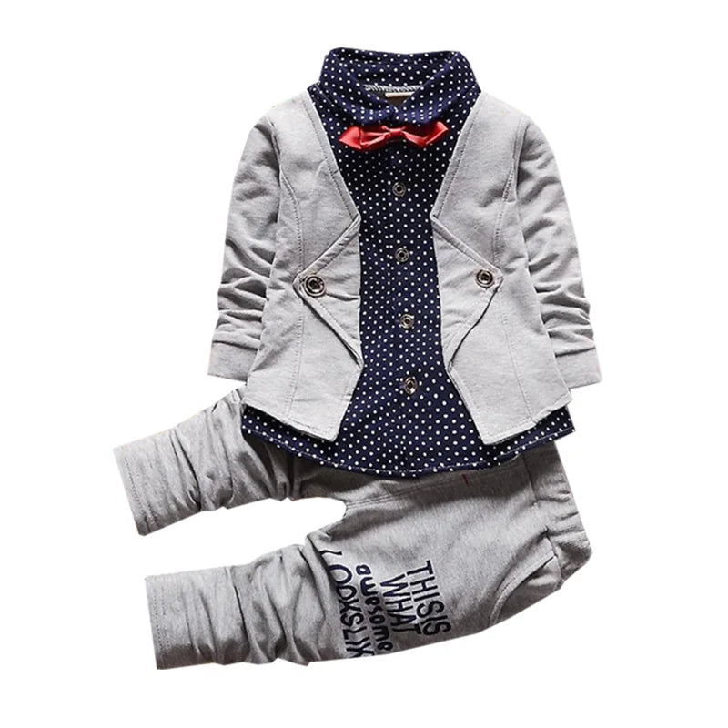 Clothing set for wedding flower boy top coat + pants deliver bow tie boys and girls 0-4 years old Beibei fashion Children's Wear