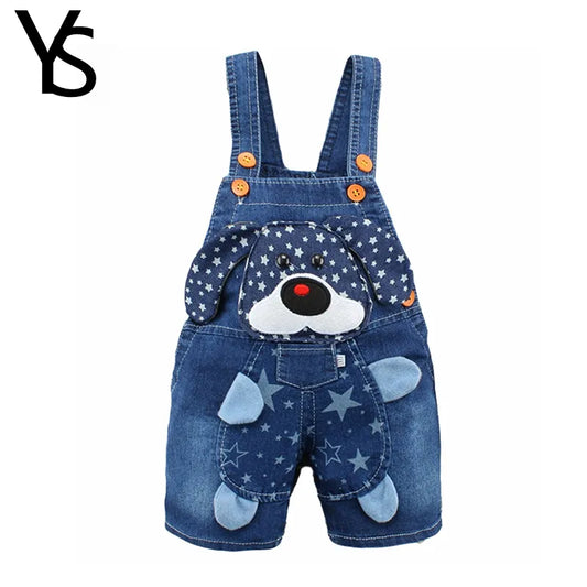 6M-3T Baby Overalls Toddler Boys Girls Jeans Overalls Summer Shorts Infant  Kids Rompers Dog Jumpsuit For Children Clothes