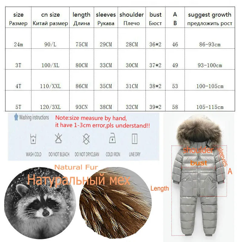 Cheap Degree Russian Winter Children's Clothing Down Jacket Boys Outerwear Coats , Thicken Waterproof Snowsuits Girls Clothing