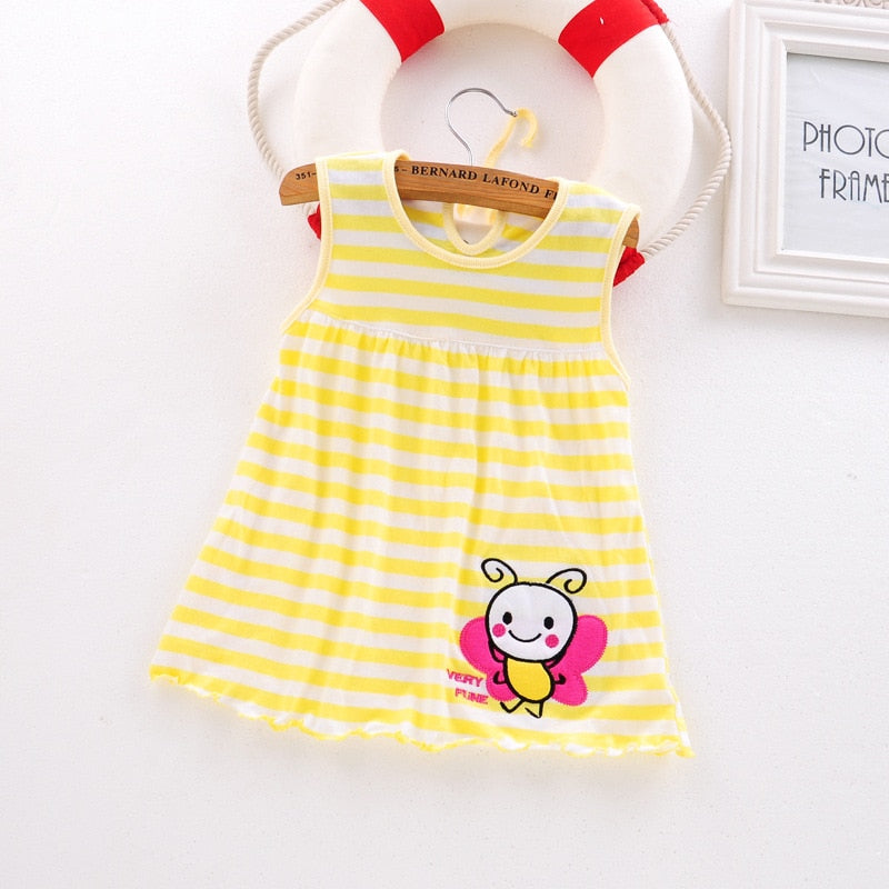 Summer Baby Dress New Girls Fashion Infantile Dresses Cotton Children's Clothes Flower Style Kids Clothing Princess Dress