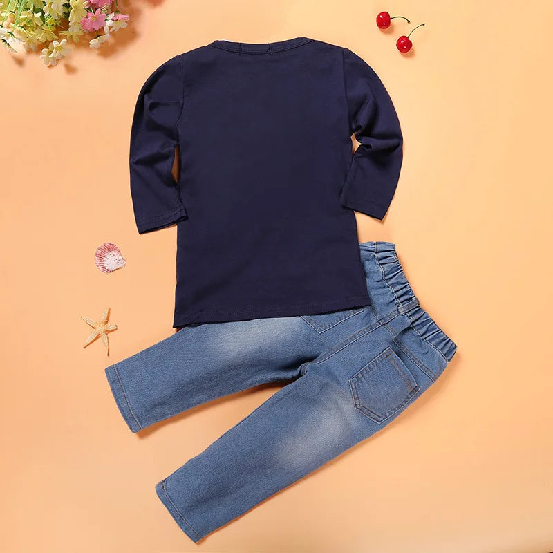 3Piece Set Spring Autumn Baby Boy Clothes Casual Fashion Gentleman Cardigan Coat+T-shirt+Jeans Children Boutique Clothing BC1161