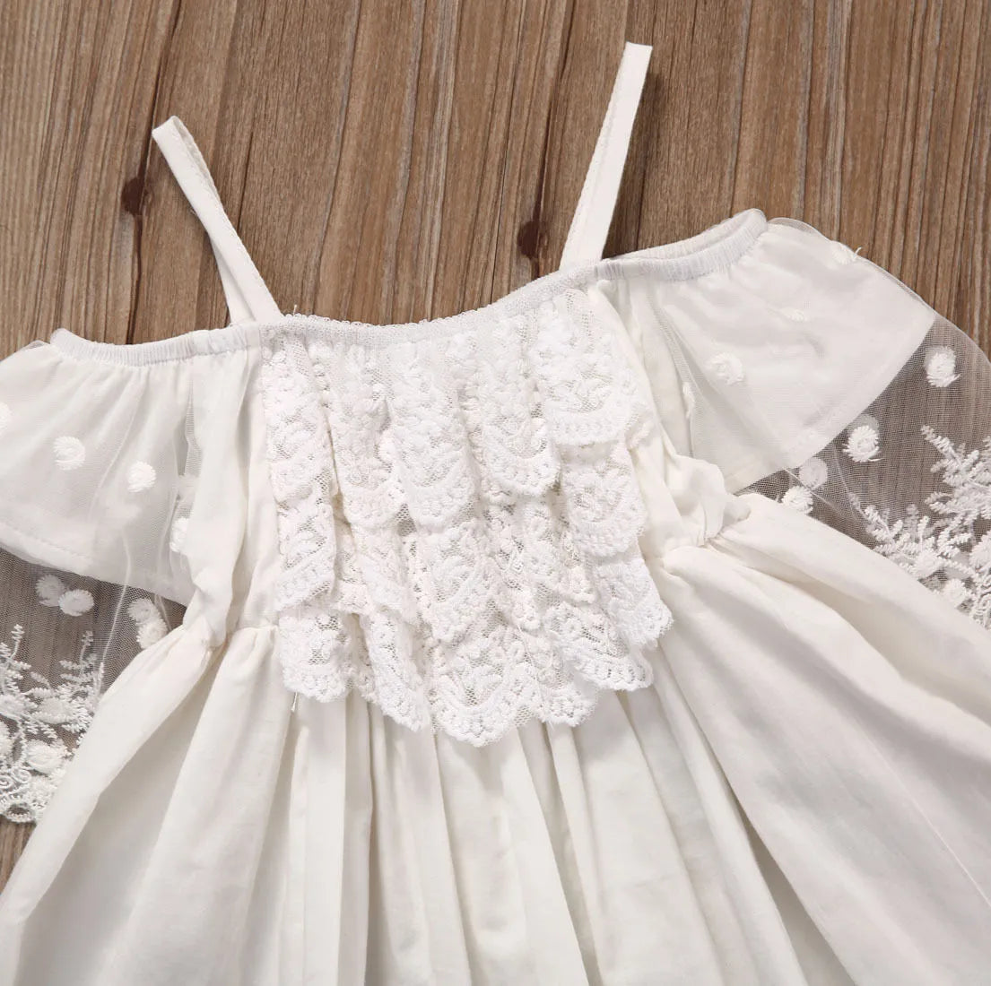 Lace Girl Clothing Princess Dress Kid Baby Party Wedding Pageant Formal Mini Cute White Dresses Clothes Baby Girls