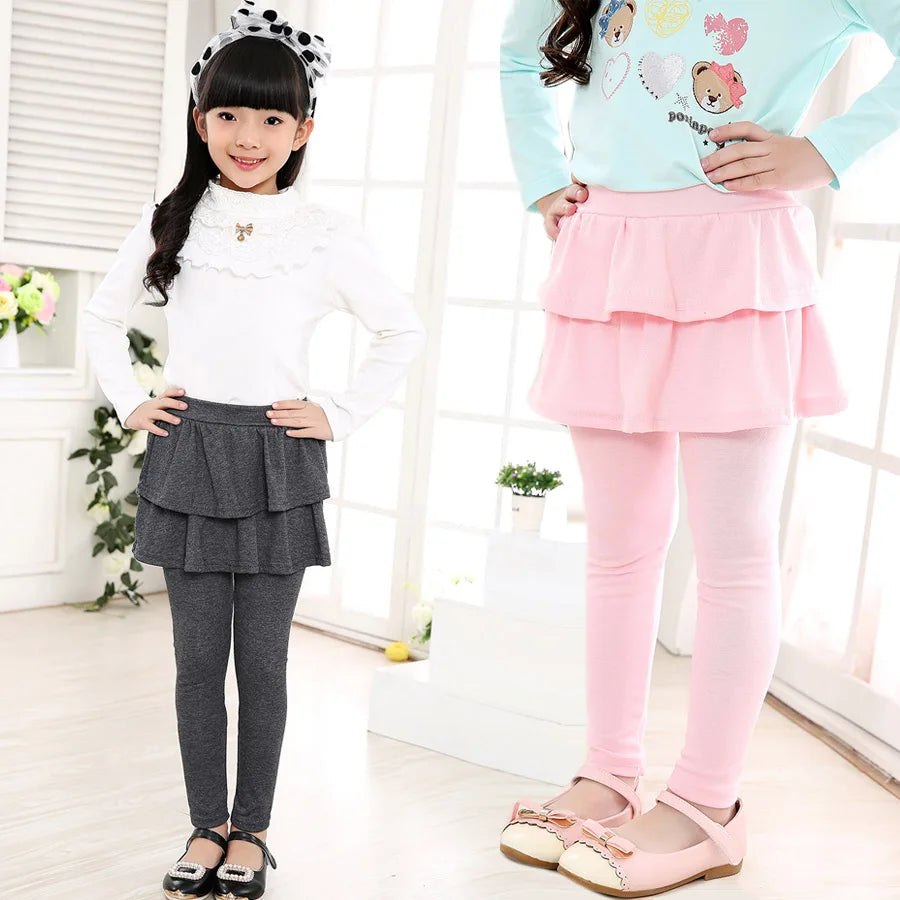 SheeCute New Arrival Spring Autumn girls leggings Girls Skirt-pants Cake skirt  girl baby pants kids leggings  3-11Y Q2306