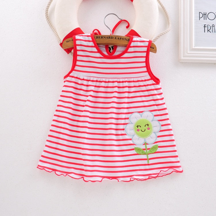 Summer Baby Dress New Girls Fashion Infantile Dresses Cotton Children's Clothes Flower Style Kids Clothing Princess Dress