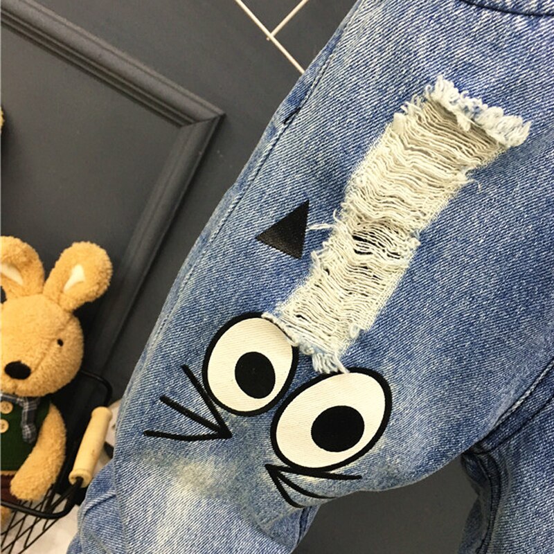 Baby Boys Girls Jeans Cartoon Cat and Mouse 2-7yrs Boys Jeans Brand Children Clothing Kids Jeans Children Casual Pants