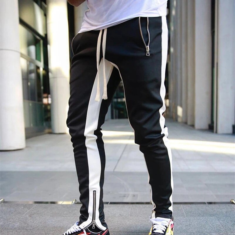 2021 Joggers Casual Pants Fitness Men Sportswear Tracksuit Bottoms Skinny Sweatpants Trousers Navy blue Gyms Jogger Track Pants
