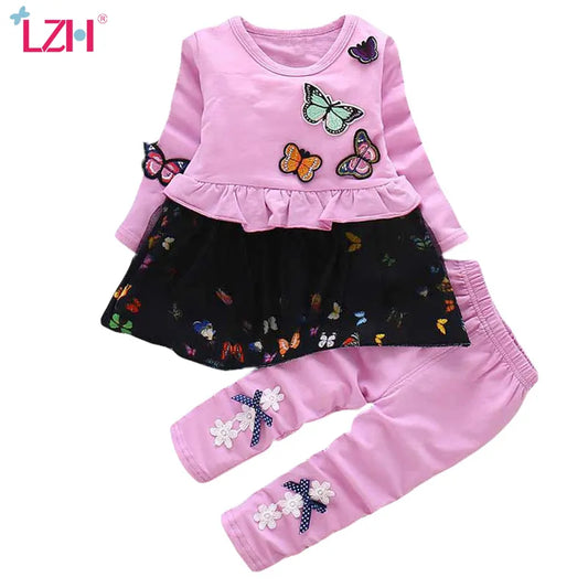 Children Clothing 2021 Autumn Winter Toddler Girls Clothes 2pcs Outfits Kids Sport Suits For Girls Clothing Sets 1 2 3 4 5 Year