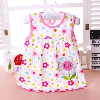 Summer Baby Dress New Girls Fashion Infantile Dresses Cotton Children's Clothes Flower Style Kids Clothing Princess Dress