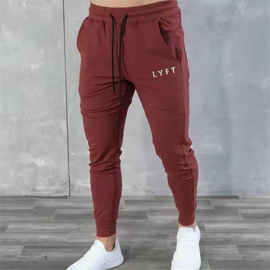 Spring and Autumn New Stretch Tight Jogging Pants Men&#39;s Running Black Pure Cotton Gym Sports Men&#39;s Fashion Street Fitness Pants