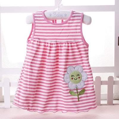 Summer Baby Dress New Girls Fashion Infantile Dresses Cotton Children's Clothes Flower Style Kids Clothing Princess Dress